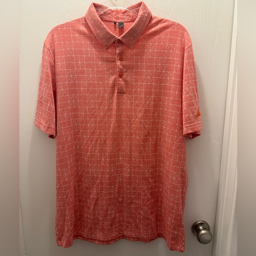 Adidas Golf Polo Shirt Men's Size L Orange